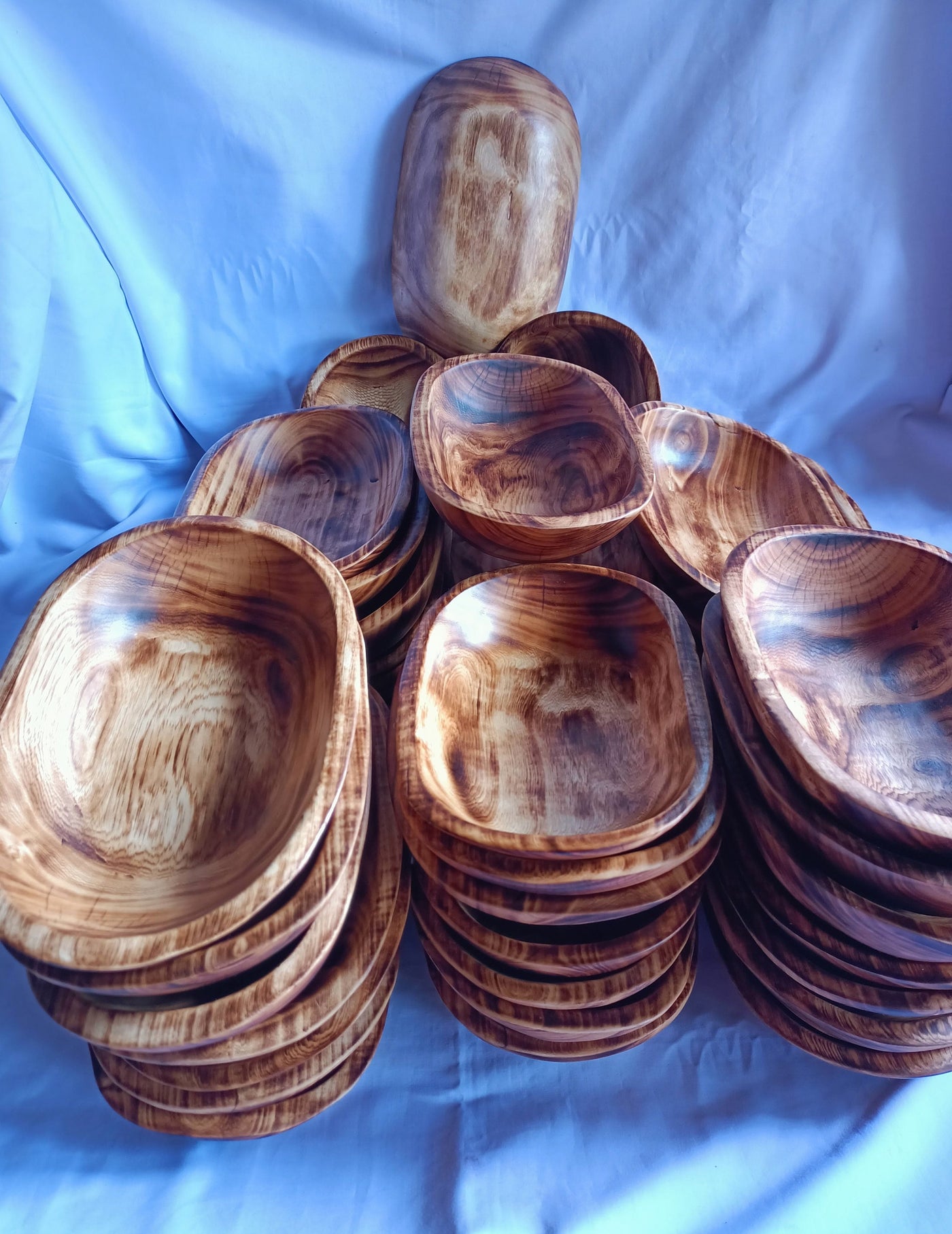 Bulk Sale! Handcarrved 9*6*2 " Dough Bowls set of 7. Perfect Candle Ready Bowls. DIY Wax Pour Bowls. Farmhouse Decor Gift Bowls.