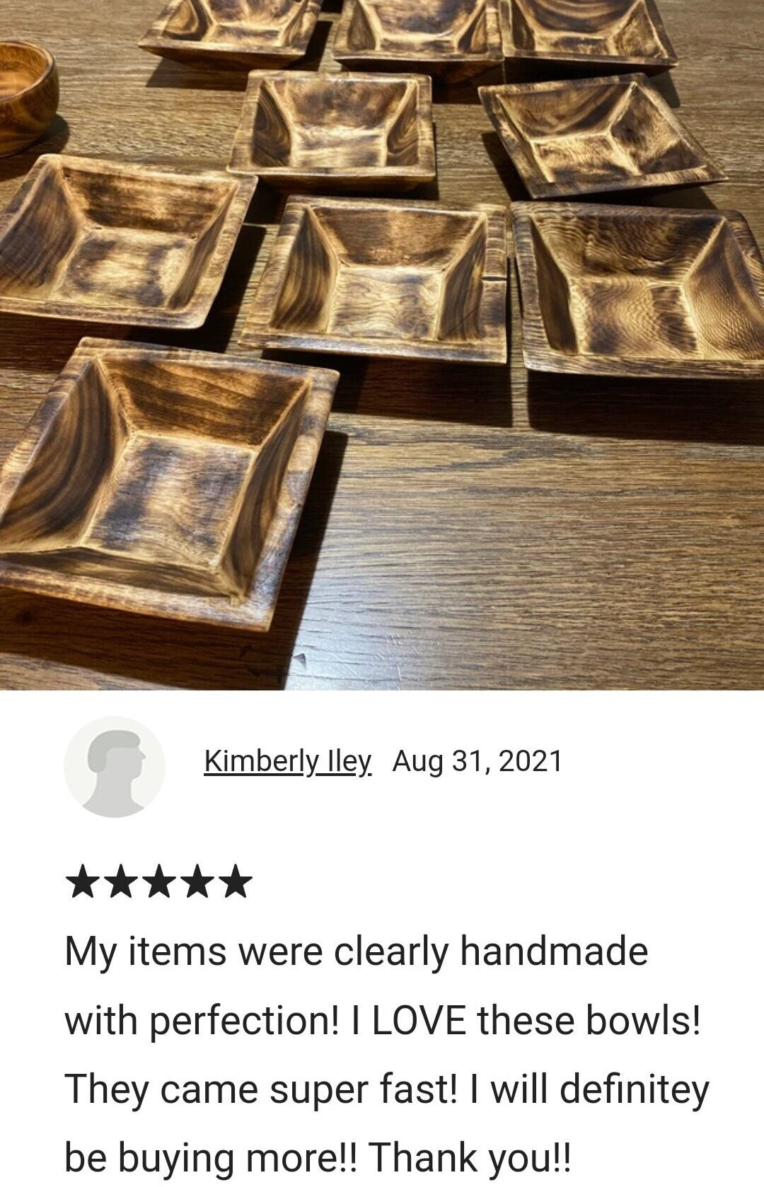 Wholesale! New Arrivals! Small Wooden Handmade 5" Square Candle Dough Bowls Set of 10.Modern Home Decor Bowls. Centerpiece Display wax Bowls