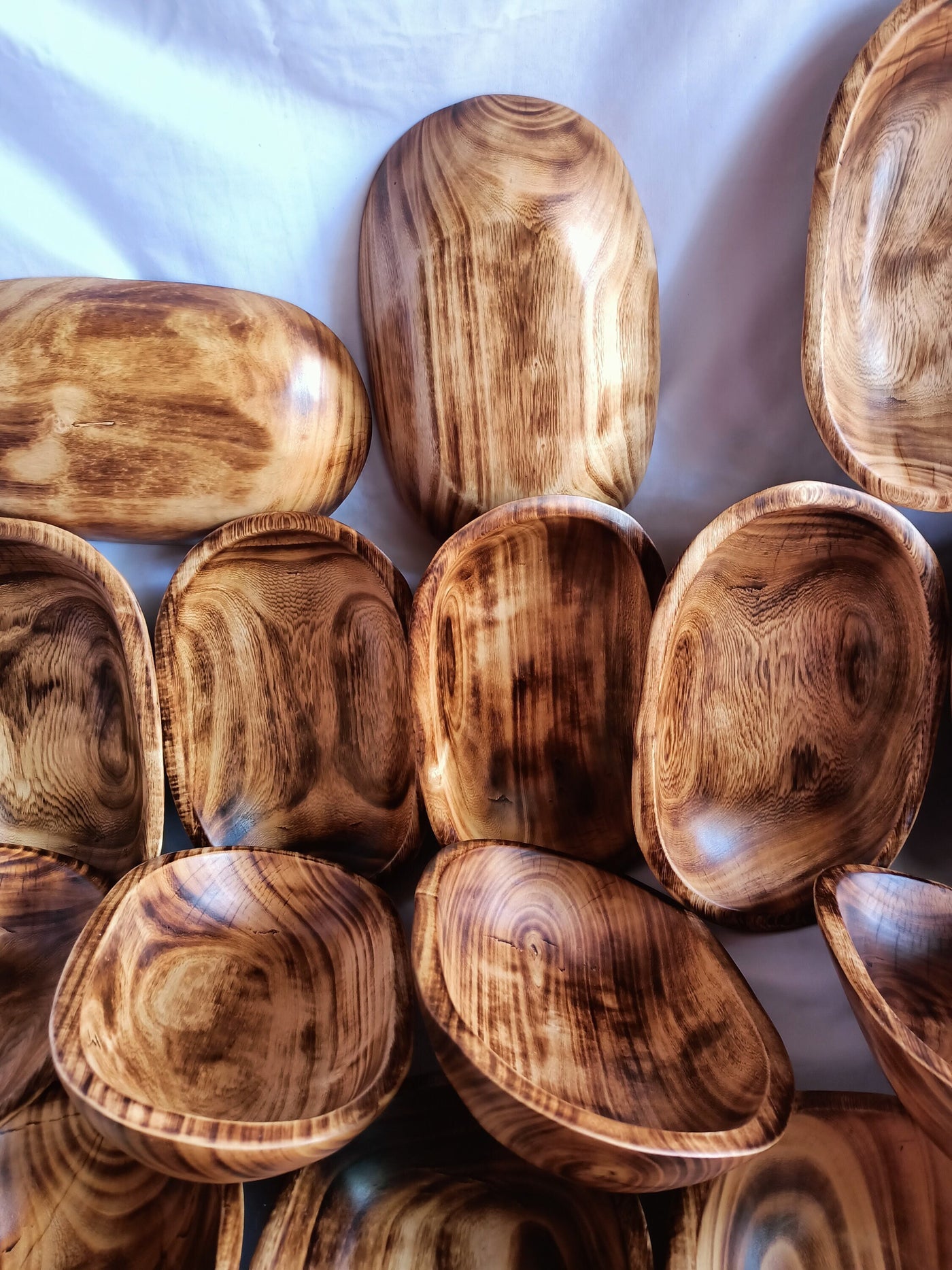 Bulk Sale! Handcarrved 9*6*2 " Dough Bowls set of 7. Perfect Candle Ready Bowls. DIY Wax Pour Bowls. Farmhouse Decor Gift Bowls.