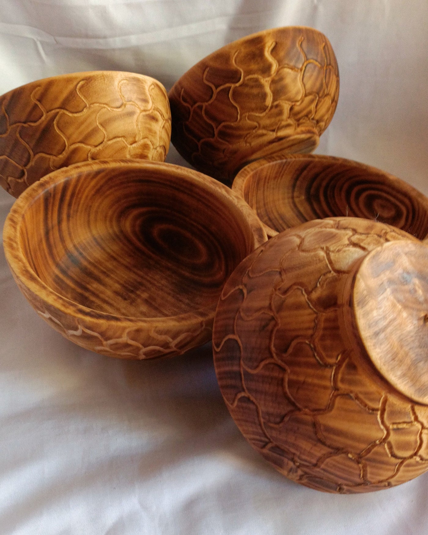 New Bowls Alert!.Perfect Animal Print Machine Cut 5" Diam,2" HT Dough Bowls.Unique Giraffe Print Hand finished Bowls set of 10.DIY Candle