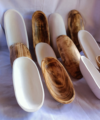 Wholesale Beautiful Handmade Candle Dough Bowls Set of 10.Mixed 5 White and 5 Natural 11" and 9".DIY Candle Making Kit.Gift Items.
