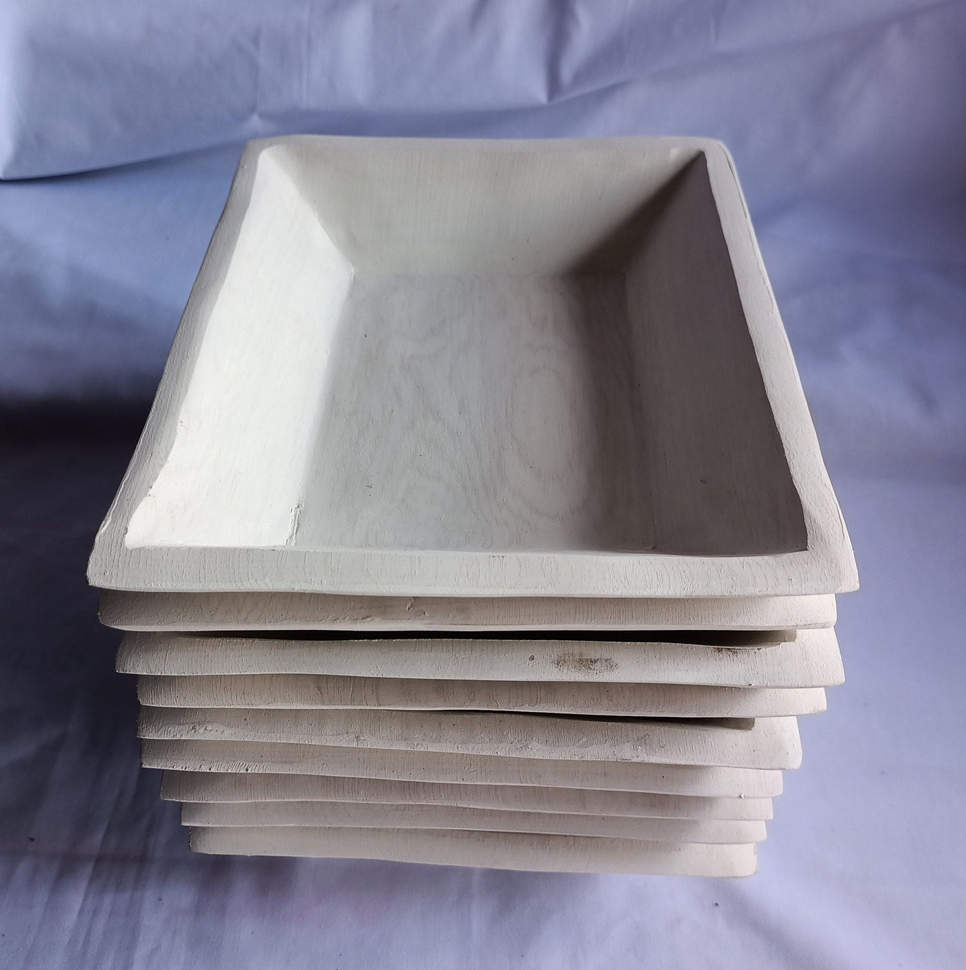 Wholesale.Unique Handcarved White Dough Bowls set of 10. Coloured Wooden multiple wick Candle Display Bowls. Fast Shippingng Bowls worldwide