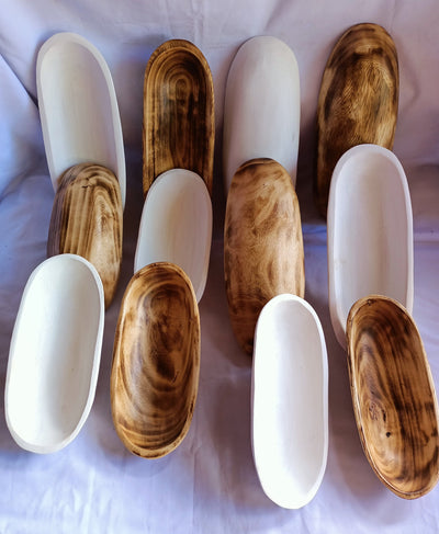 Wholesale Beautiful Handmade Candle Dough Bowls Set of 10.Mixed 5 White and 5 Natural 11" and 9".DIY Candle Making Kit.Gift Items.