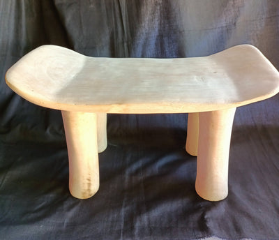 Natural wood African Senufo stool Approx. 16L*8w*8"H. Kenyan Akamba Four legged Tribal Stool Gift item.Cultural Traditional Furniture