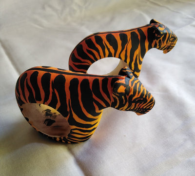 Handmade Customised Tiger  Napkin Rings set of 5 Tiger Napkin Ring Holders.Wildlife Wooden wood Napkin Rings.Mothers Day Cute Gifts for mum