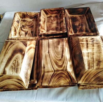 SPECIAL OFFER!Wholesale Gorgeous Handmade Wooden Dough Bowls Set of 20.Stained Wood Candle Display Bowls.Free Shipping worldwide.Decor Bowls