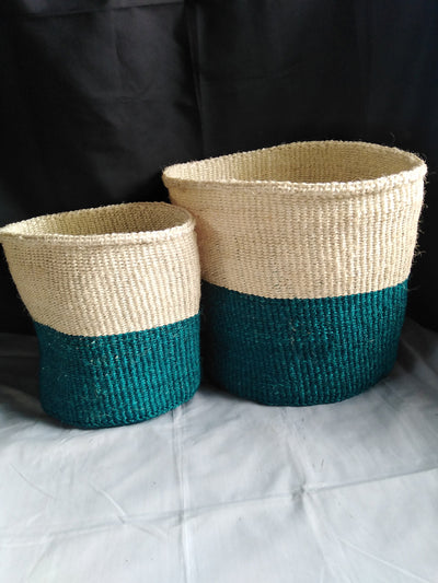 SALE. Wooven Planter Sisal Baskets set of 2. Easter personalised Flowers Baskets. Home Decor Decorative Kiondo Traditional Basket. Gift Mum