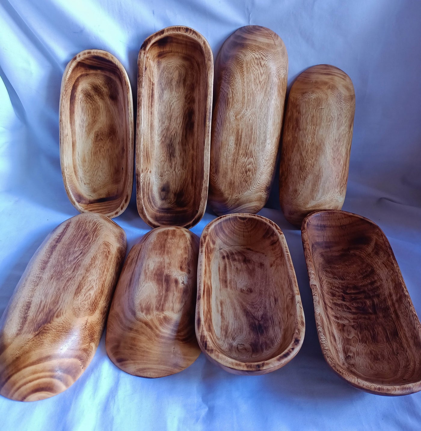 Wholesale Supply.Beautiful Handcarved Dough Bowls For Candle set of 8 medium-4 and small-4 mix 11"and9".Rustic Home Decor.DIY Christmas SALE