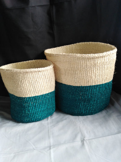 SALE. Wooven Planter Sisal Baskets set of 2. Easter personalised Flowers Baskets. Home Decor Decorative Kiondo Traditional Basket. Gift Mum