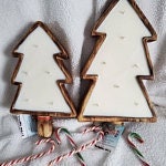 Medium Artisan Crafted Christmas tree candle Dough Bowls Qty 5 eco friendly reclaimed wood Festive Farmhouse Decor Bowls Cute Bulk Vessels