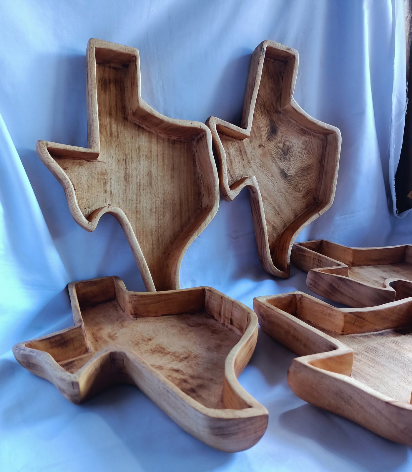 Wholesale Supply! Handmade Texas State Map Wooden Dough Bowls set of 5. Patriotic Decor Bowls.USA Love Gift Bowls. Cute Gift Bowls.The