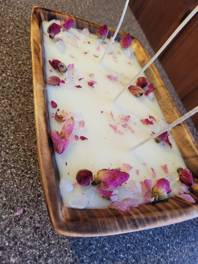 Wholesale Unique Candle wax wooden Wood Dough Bowls with  Free Random Gifts. Free Gift on 4 Dough Bowls Purchase. Dough Bowls set of 4.