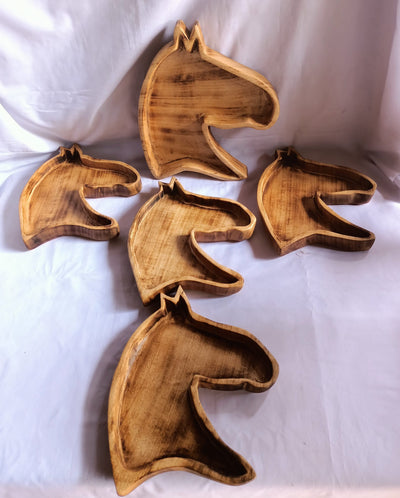 New bowls Alert! ONSALE Bulk Supply  Handmade Horse Shaped wooden Dough Bowls set 5.Stallion Wax Candles Bowls Stable Theme Farmhouse Decor.