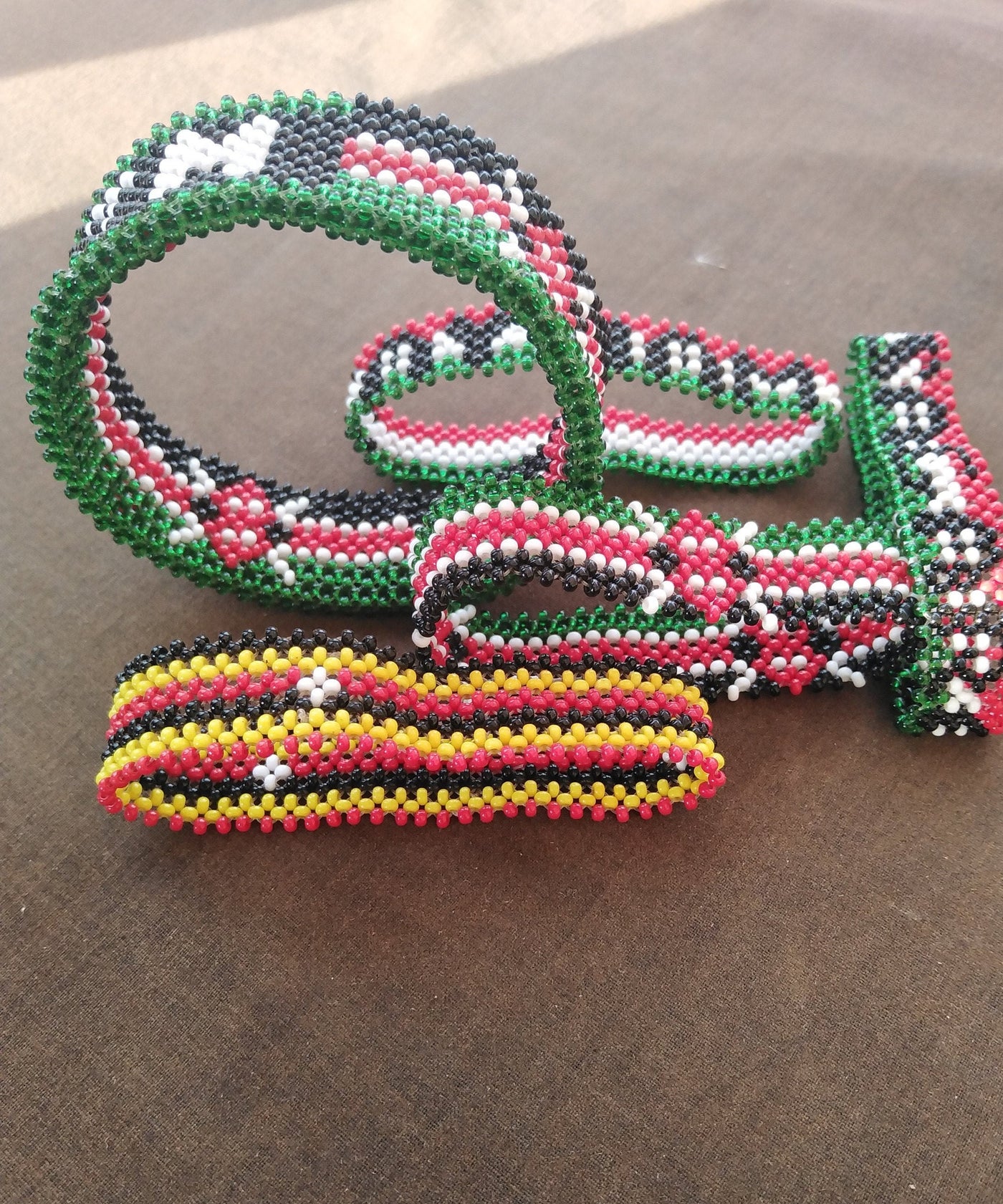 Wholesale Kenyan Flag Handmade Personalized Bracelet.Patriotic Customised Bead Bracelet.Personalised Cute Gift items. Mothers Day cute Gift
