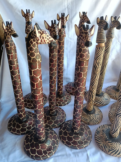 Wholesale.Handcarved wooden Animal Themed Paper Towel Holder set of 3.paper Tissue Stand kitchen.Farmhouse Decor.(Choose your Theme design)
