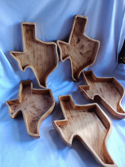 Wholesale Supply! Handmade Texas State Map Wooden Dough Bowls set of 5. Patriotic Decor Bowls.USA Love Gift Bowls. Cute Gift Bowls.The