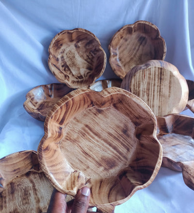 ONSALE!  Wholesale Supply Qty 5  medium wooden Pumpkin Shaped Bowls 8" Diameter by 2.5"HT. wax melts Farmhouse Decor Bowls. DIY Candle