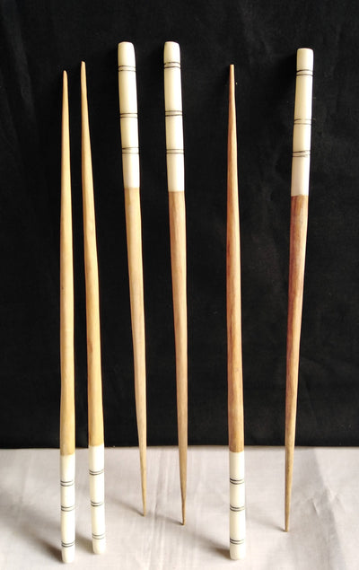 Wholesale. Handmade Olivewood and Borne Chopsticks. Unique set of 5. Borne inlay Chopsticks. Bulk chopsticks for Resell.