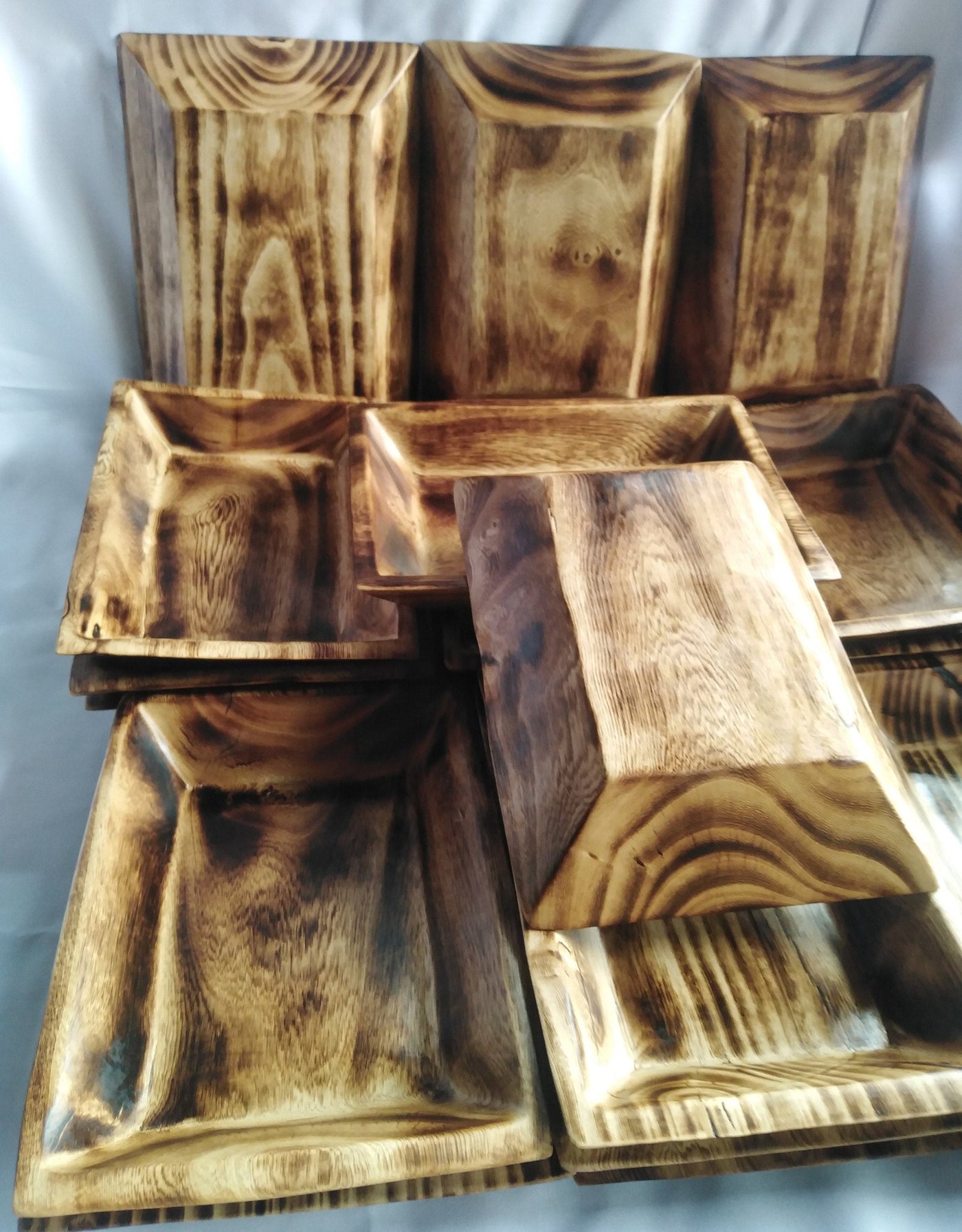 Wooden Dough Display Bowl - Large or Small; White or Natural. Wood Candle Dough Bowls Set of 50. Minimum 50 Bowls per Order.