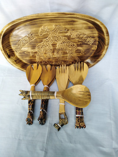 Jambo Africa Customised Wooden Serving Trays.Multipurpose wood Trays. Tea/Water/Drinks/General Food Serving Tray . Decor Platter. Gift Item