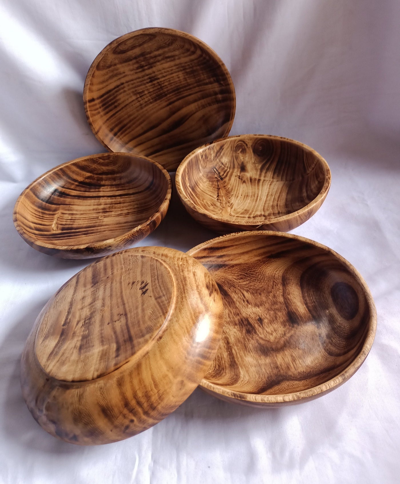 ONSALE. Wholesale ! Handmade Round shaped plate Dough Bowls set of 5. Plate Candle Wax Bowls. Decor Holder  Bowls.Farmhouse Storage Plates