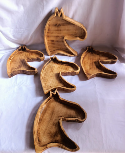 New bowls Alert! ONSALE Bulk Supply  Handmade Horse Shaped wooden Dough Bowls set 5.Stallion Wax Candles Bowls Stable Theme Farmhouse Decor.