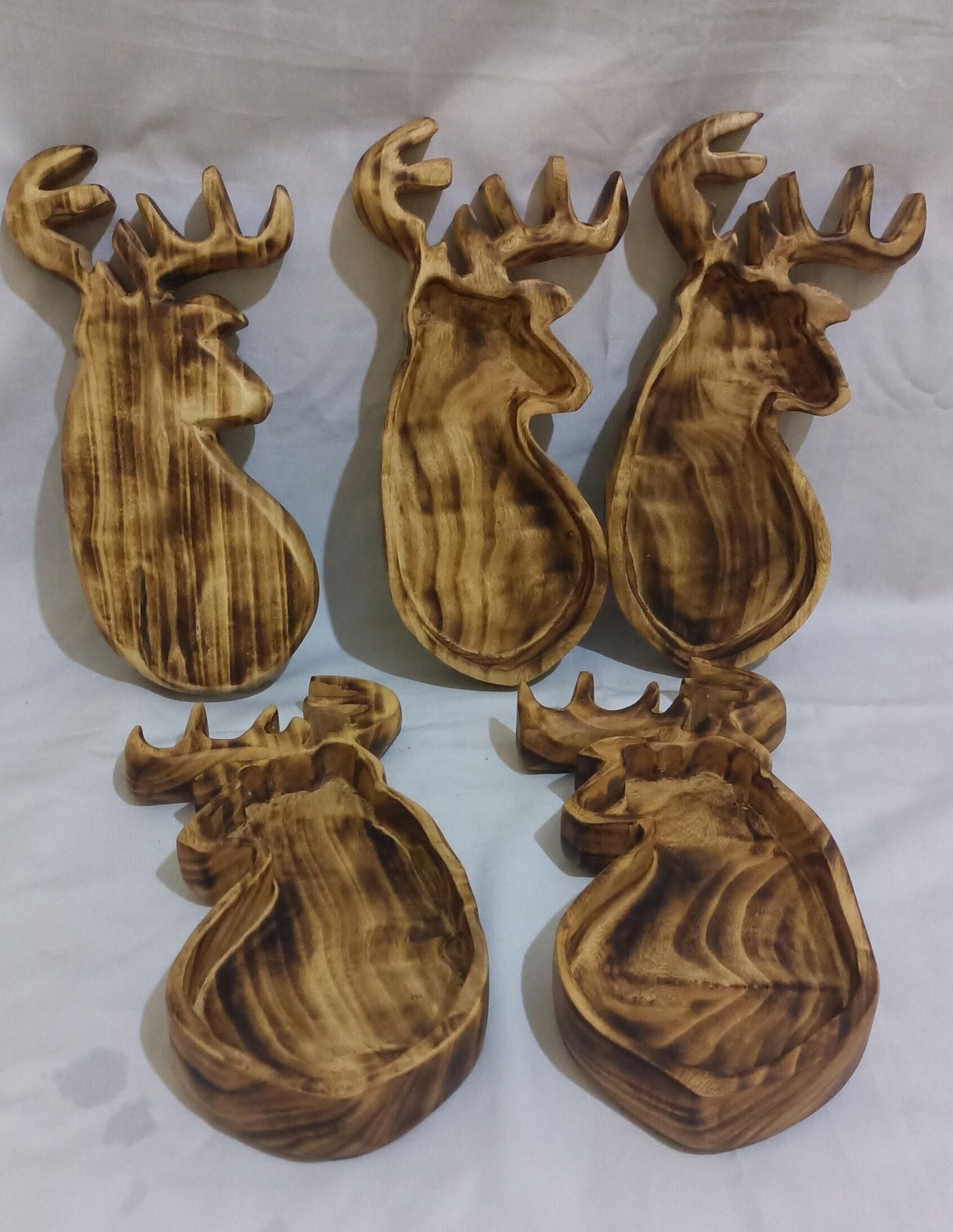 The Deer Dough Bowls. Deer Antlers Camdle Bowls set of 5. wildlife Nature and Candle Ready Bowls.Diy Gift Bowls.Bulk Supply Decor Bowls