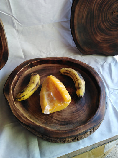 Handmade Antique Tree Trunk platter.Wood Turned Platter. Tree Trunk Chopping Board. Wooden Serving Disc Plate. Wood Bread meat Serving Tray.