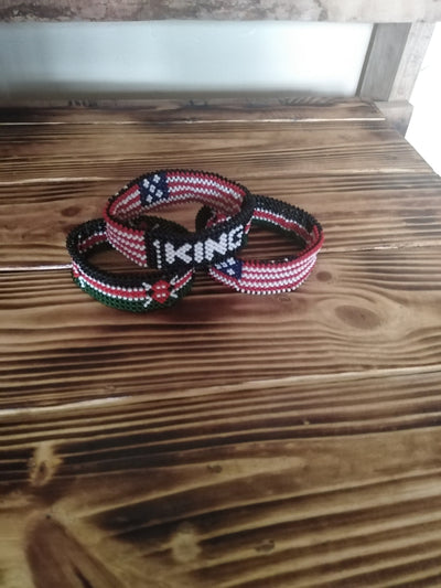 Wholesale United States Flag. Personalized Name Beaded Bracelet. Kenya/American Flag Colours. Handmade Patriotic Custom word Bracelet.