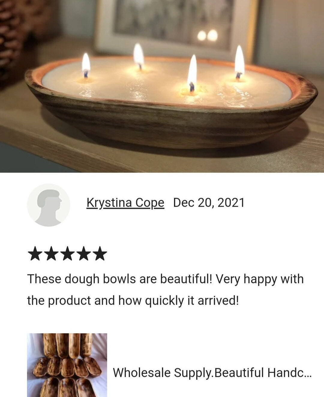 Wholesale Supply.Beautiful Handcarved Dough Bowls For Candle Lots of 10. Wood Bowl 11" and 9". Rustic Home Decor. Candle Making Kit. Diy
