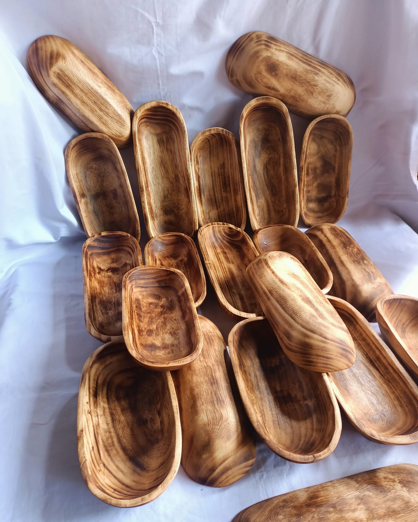 Wholesale Offer! Natural Handmade medium 11"and Small 9" Bowls Pack of 50.(25-25) DIY Decor/Candle Dough Bowls Kit.Gift Bowls..