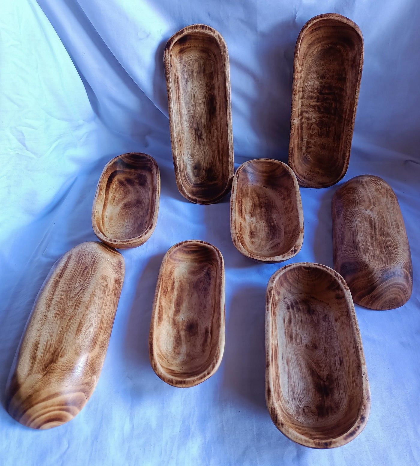 Wholesale Supply.Beautiful Handcarved Dough Bowls For Candle set of 8 medium-4 and small-4 mix 11"and9".Rustic Home Decor.DIY Christmas SALE