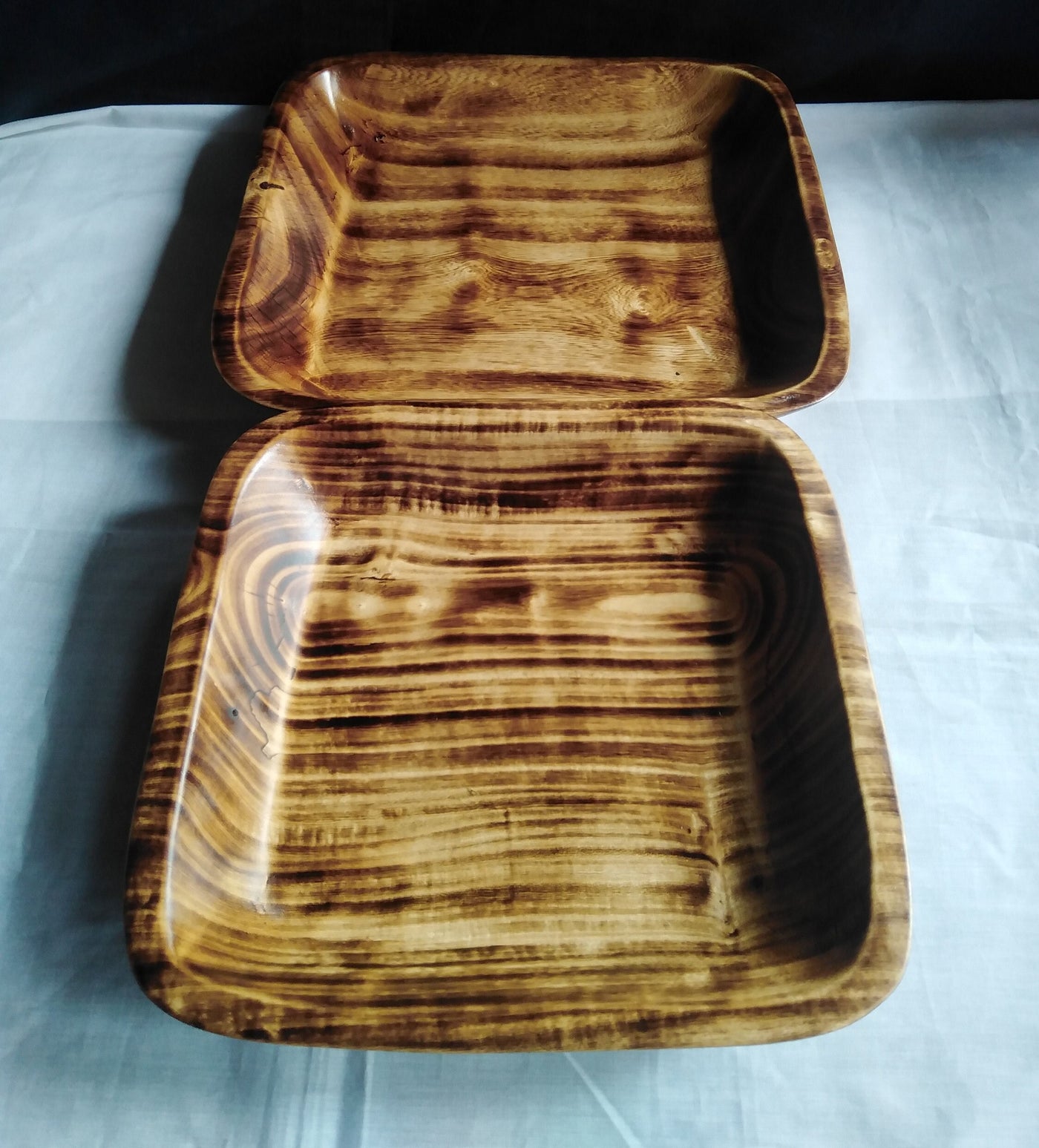 Wholesale Dough Bowls. Handcarved Square Plate Stackable Dough Bowls Lots of 5.wax Dough Bowls Supplier for Candle Making Business
