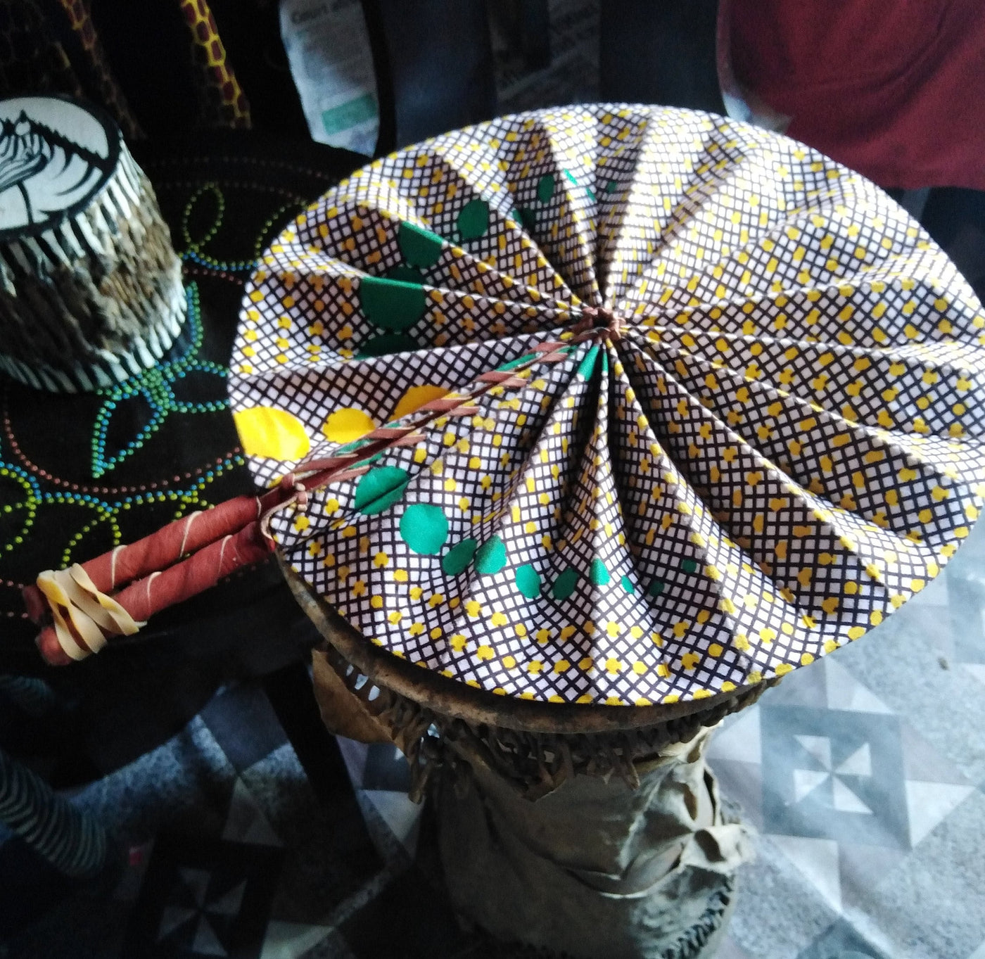 ONSALE.Wholesale Random Ankara Folding fabric fans Set of 185. kente African Hand fan/ Gift Items Fabric leather fan. African Folding Fans.