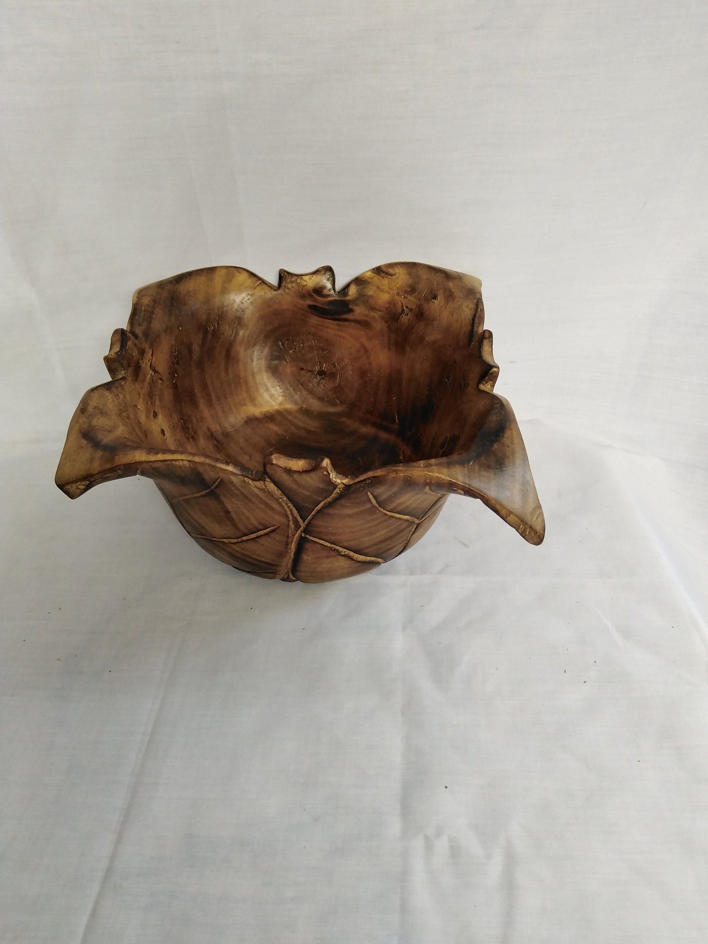 Wholesale Custom made wooden Fruit petal shaped Dough Bowls. Personalised Hand curved Unique Storage Bowl. Perfect Gift for him/her