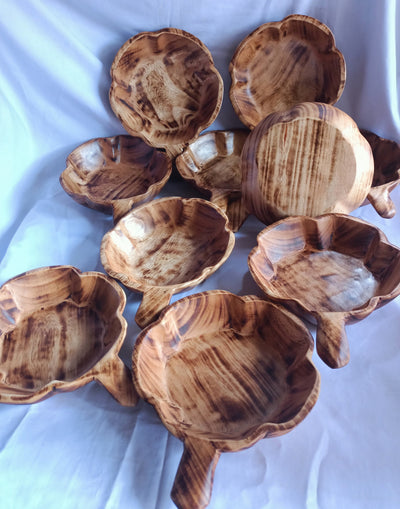 ONSALE!  Wholesale Supply Qty 5  medium wooden Pumpkin Shaped Bowls 8" Diameter by 2.5"HT. wax melts Farmhouse Decor Bowls. DIY Candle