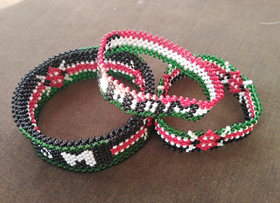 Wholesale Kenyan Flag Handmade Personalized Bracelet.Patriotic Customised Bead Bracelet.Personalised Cute Gift items. Mothers Day cute Gift