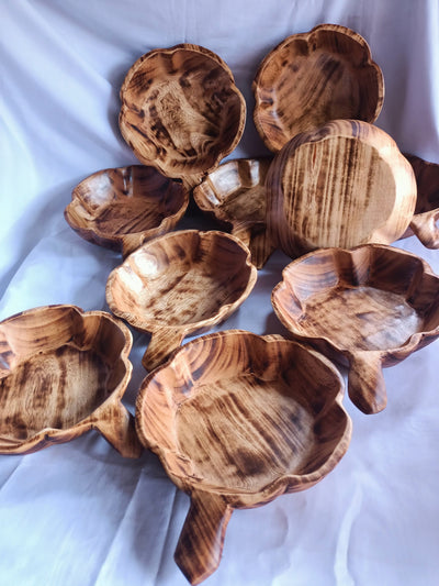 ONSALE!  Wholesale Supply Qty 5  medium wooden Pumpkin Shaped Bowls 8" Diameter by 2.5"HT. wax melts Farmhouse Decor Bowls. DIY Candle
