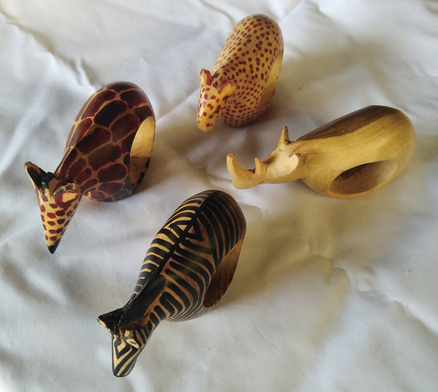 Wholesale Handmade wooden Animal Napkin Rings set of 9. A Free Random Personalised Napkin Ring Gift. 9 Unique Personalized Gifts for Mum.