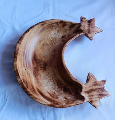 Bulk Supplies. Unique Double Star cresent Moon shaped Handcarved Dough Bowls set of 5. Diy Candle Bowls. Farmhouse Decor Bowls.Gift items.