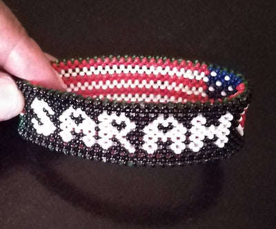Wholesale. Kenyan Personalized  Bead Bracelet. Customised  Handmade Bead Patriotic Bracelet. Easter Cute Gift. His Name Her Name Bracelet.