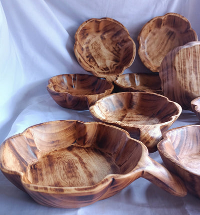 ONSALE!  Wholesale Supply Qty 5  medium wooden Pumpkin Shaped Bowls 8" Diameter by 2.5"HT. wax melts Farmhouse Decor Bowls. DIY Candle