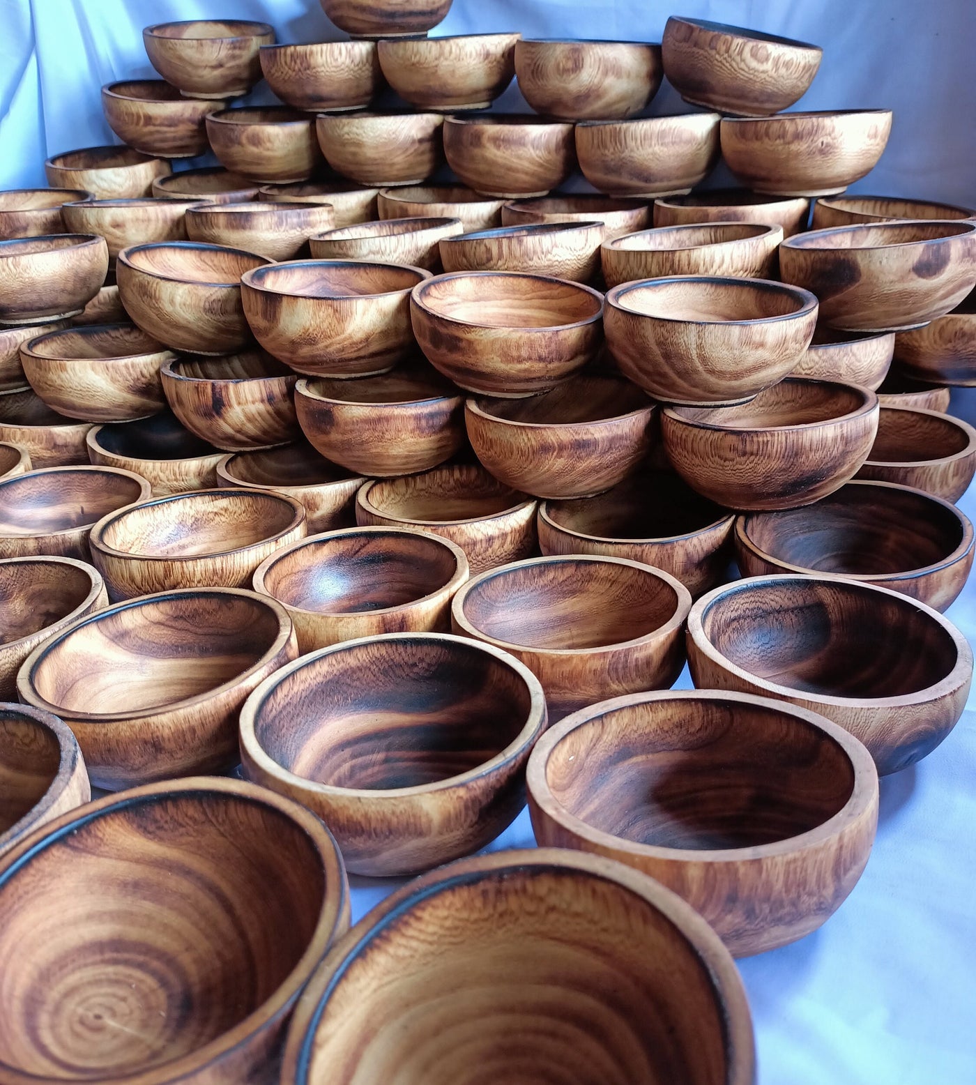 ONSALE WHOLESALE.QTY 20  Machine Cut Hand Finished  wholesale 4 inch Cross Diameter Candle Making Dough Bowls Small Round Cute wooden Bowls