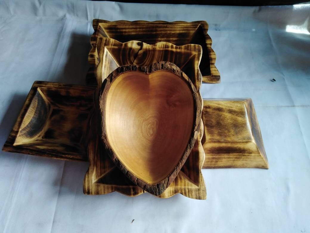 Wholesale.The New Dough Bowls Combo. A set of 5 Assorted Candle Bowls,, Rectangular,heart, square wax Bowl