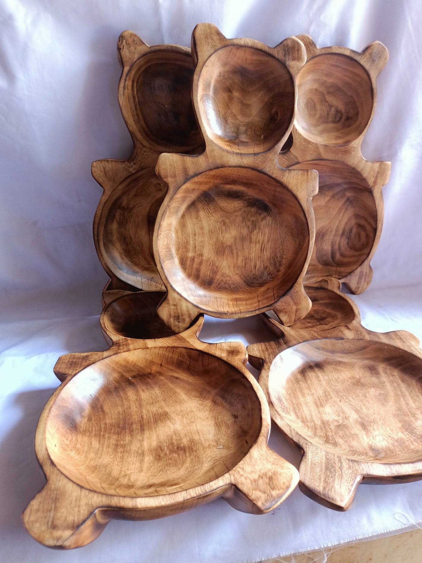Wholesale Supply! Unique HandmadeTeddy Bear wooden Dough Bowls set of 5: DIY Candle Ready Making Kit. Farmhouse Decor Gift Bowls DIY Candle.