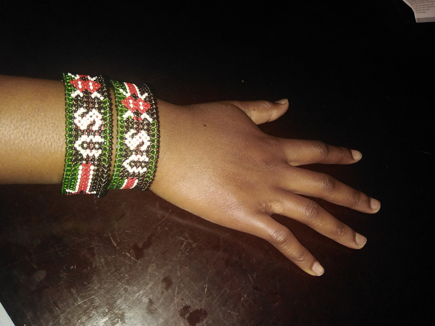 Wholesale Kenyan Flag Handmade Personalized Bracelet.Patriotic Customised Bead Bracelet.Personalised Cute Gift items. Mothers Day cute Gift
