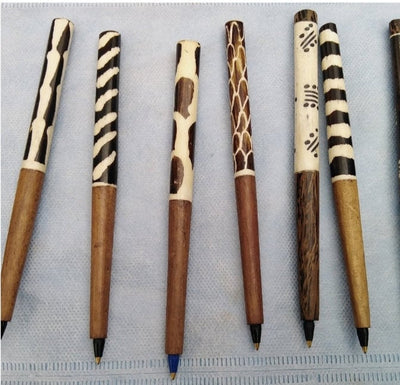 Wholesale Handmade Wooden Wood and Inlaid Cow Bone Ballpoint Pens set of 2. Wooden Pens.Cow Bone Pens. Atleast 2 sets in an order. Gift Pen