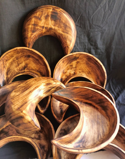 New Bowls Alert!The Moon Bowl.Bulk Supply Beautiful Crescent Moon shaped Dough Bowls Set of 2.Decor Centerpiece Bowls.Diy Candle Fill Bowls