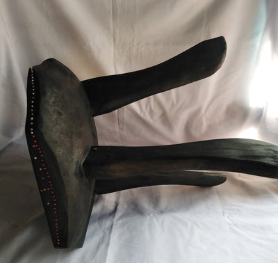 Kenyan Beaded 8 sided Senufo stool. Akamba Tribe 3 legged Senufo Stool. Traditional  Tribal stool. Decorative any occasion Stool.
