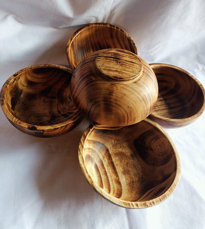 Bulk Supply. Lots of 8 perfect machine Cut, Unique Hand Finished Round wooden Bowls. 6" diameter 2.2"Ht. Farmhouse Craft Decor.DiY Candle